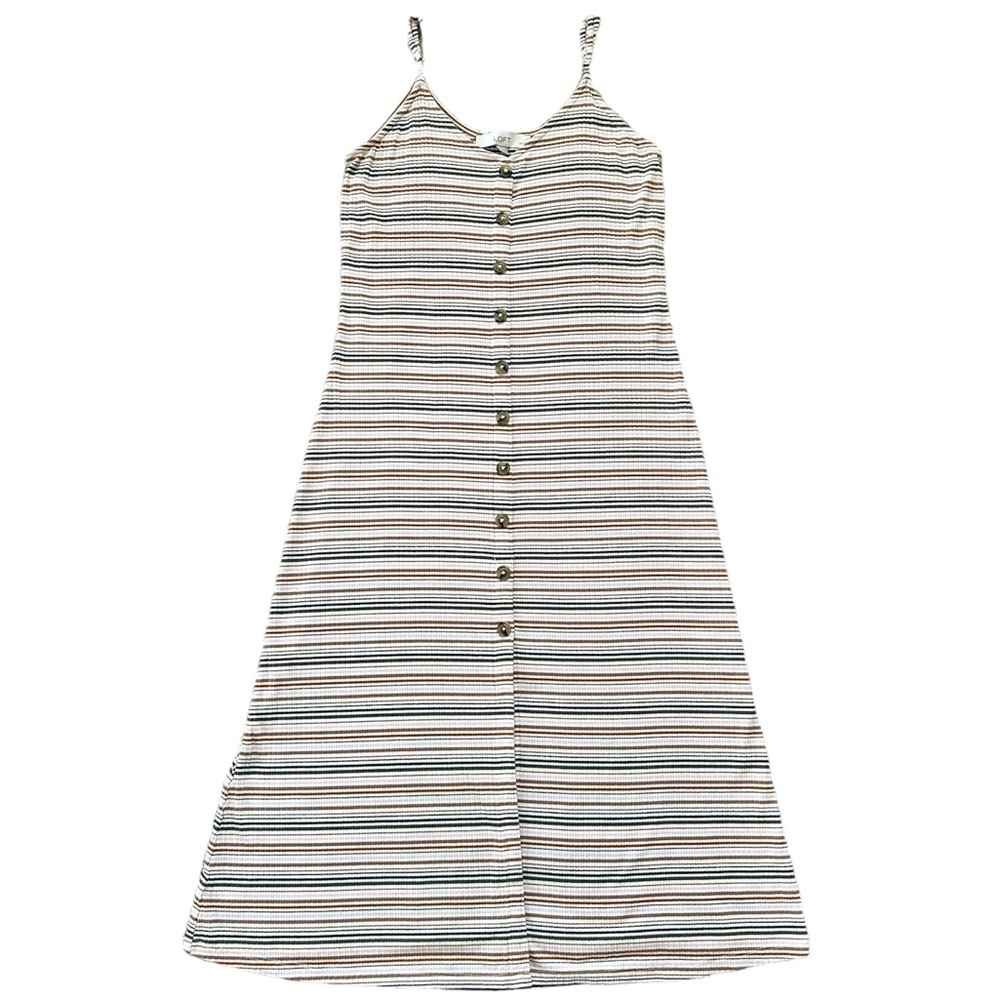 Colorful Striped Loft Midi Dress
